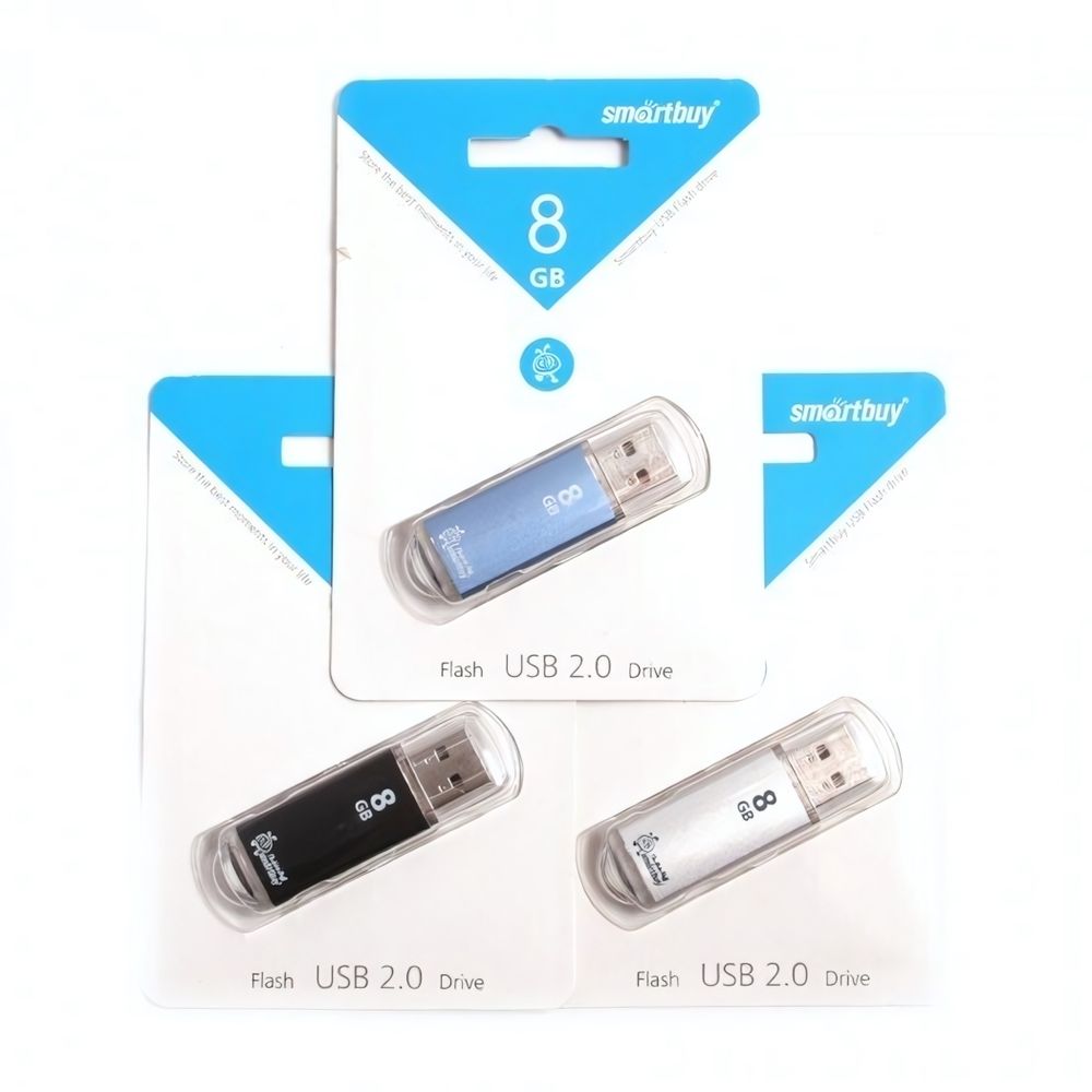 Флеш-накопитель 8 Gb Smart Buy V-Cut Черный