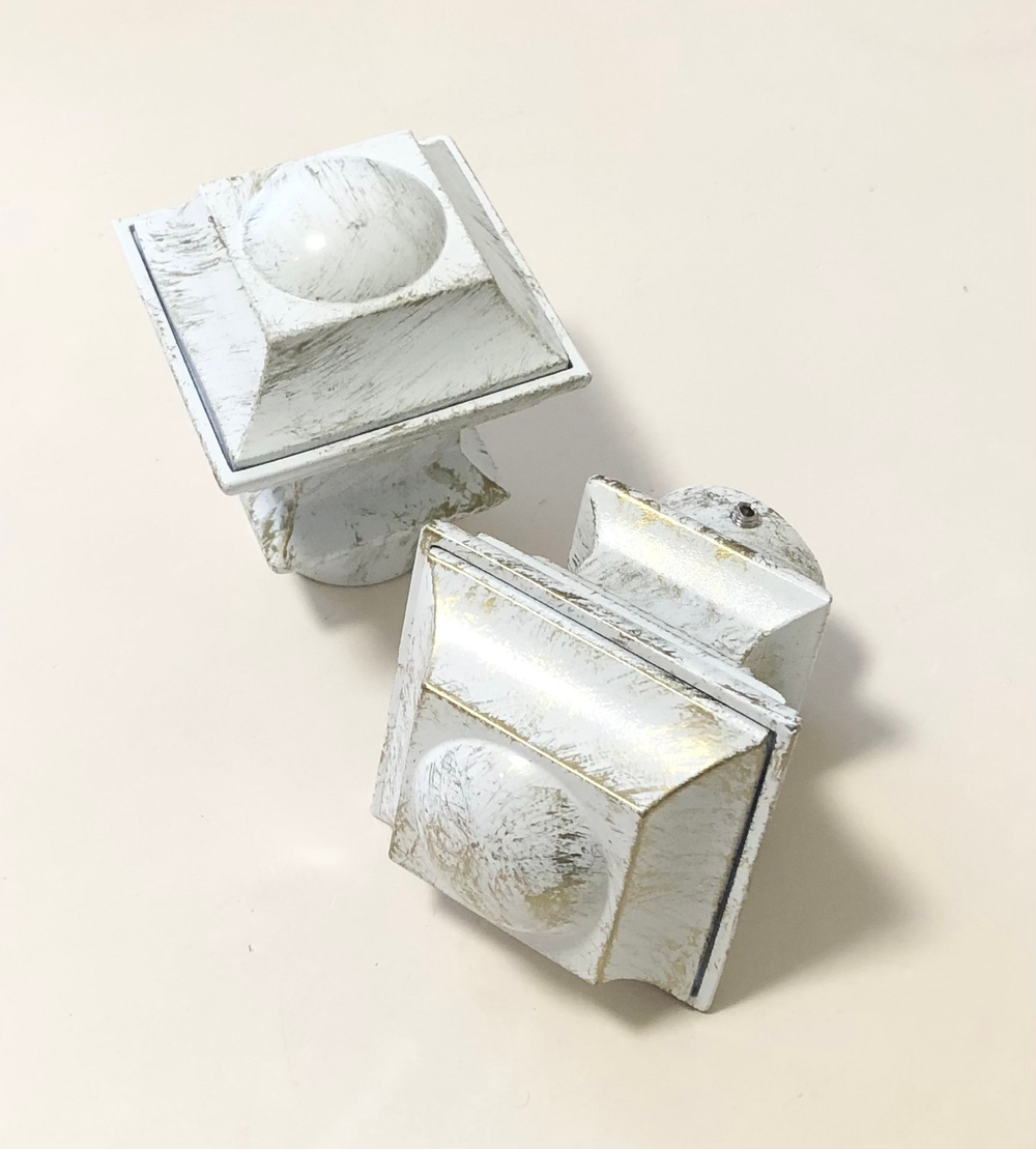 Карниз кованый Верди d25/16 мм двухрядный, цвет белое золото