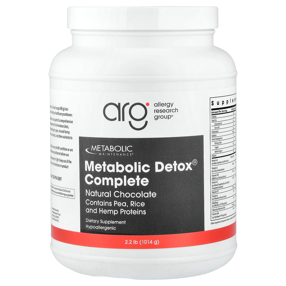 Metabolic Maintenance, Metabolic Detox® Complete, натуральный шоколад, 1014 г (2,2 фунта)