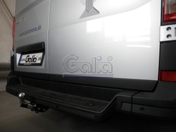 Фаркоп оцинкованный Galia V085C для Volkswagen Crafter фургон со ступенькой, одинарные колеса сзади 2017-(паспорт и сертификат в комплекте)(без электрики)