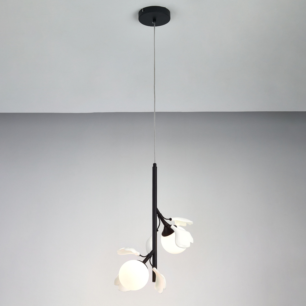 799027 Подвес CERAMO BW 2х6W(led) G9 ЧЕРНЫЙ/БЕЛЫЙ