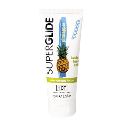 HOT Superglide - Смазка съедобная на водной основе со вкусом ананаса, 75мл