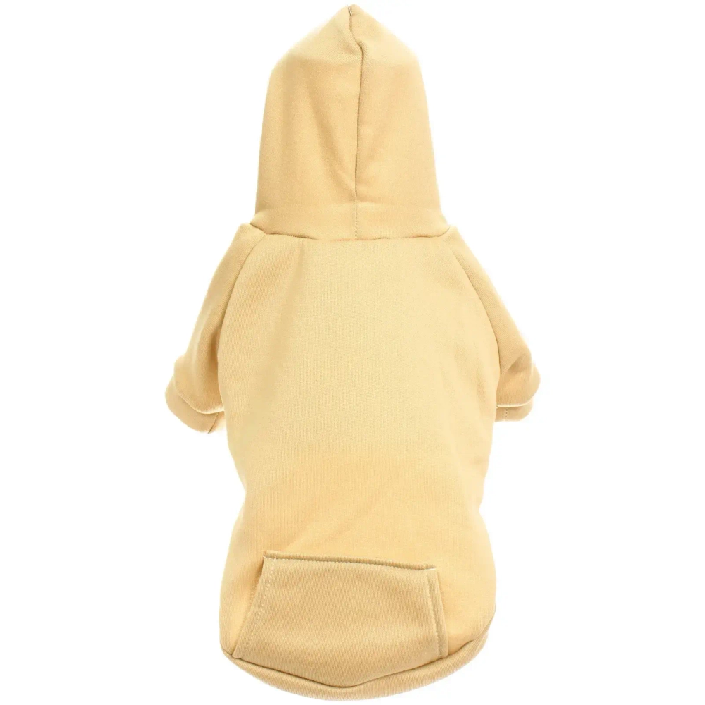 Кофта - толстовка для мелких пород собак «BRO Style», цвет молочный, р M (на флисе)