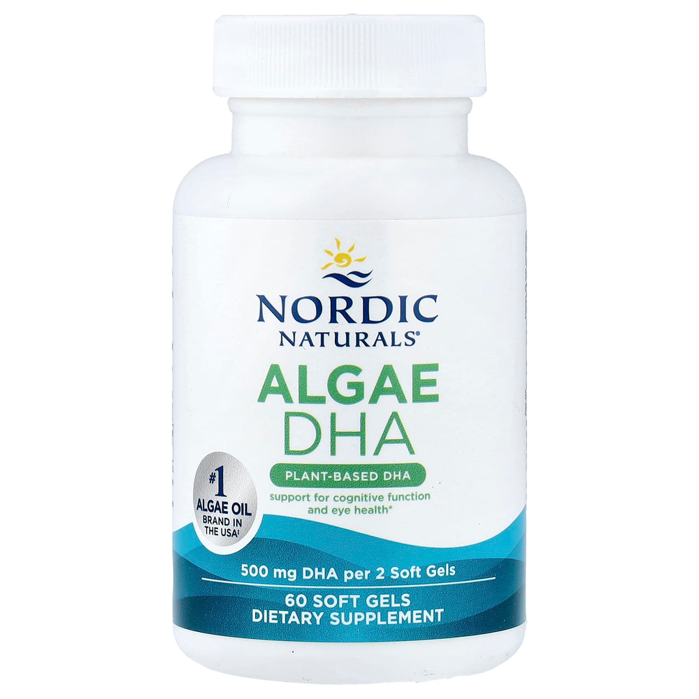Nordic Naturals, ДГК из водорослей, 60 мягких таблеток (250 мг в мягком геле)
