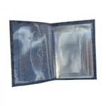 Обложка для автодокументов, натур. кожа, синий, тиснение, конгрев "Данди"