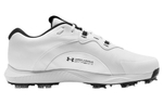 Under Armour Charged Draw 2 non-slip wear-resistant low-top golf shoes men's white