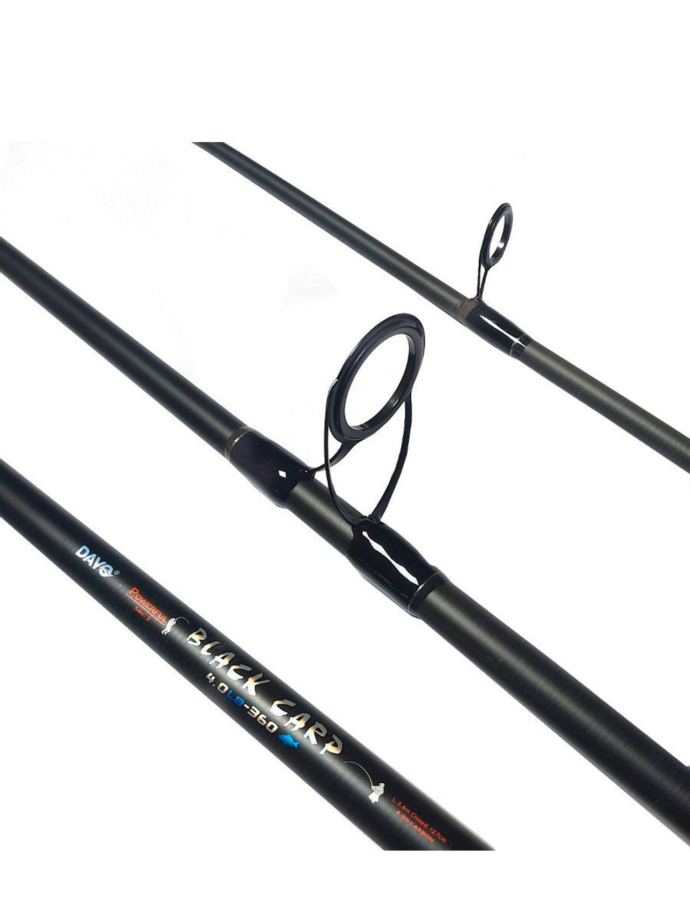 Удилище карповое DAYO BLACK CARP трехчастник 3,6 м, 4,0lb