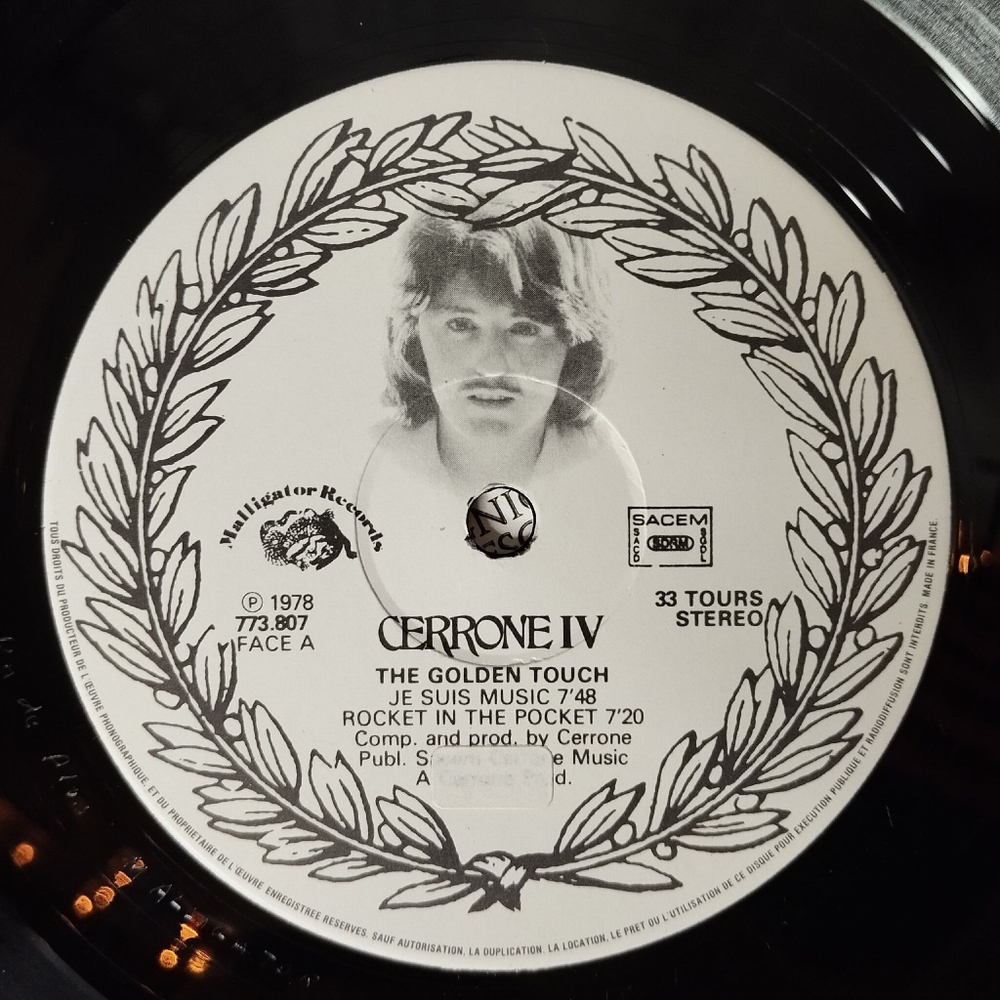 Винтажная виниловая пластинка LP Cerrone IV The Golden Touch (France 1978)