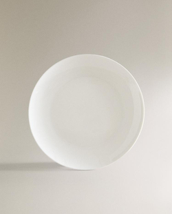 ZARA HOME ФАРФОРОВАЯ ТАРЕЛКА, БЕЛЫЙ
