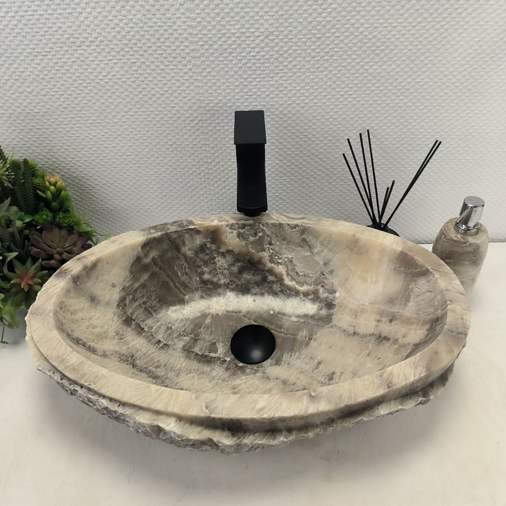Раковина из оникса Oval Marmo Wave OO-62538 58*38*15 0103