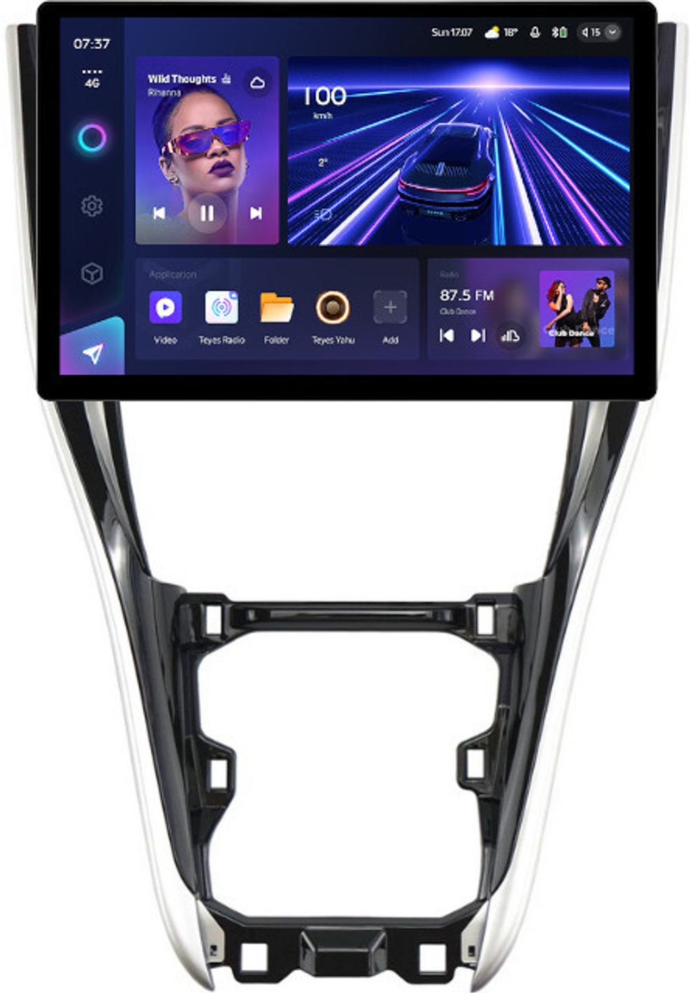 Магнитола для Toyota Harrier 3 XU60 2017-2020 (большая рамка) - Teyes CC3-2K монитор 13" QLED+2K, Android 10, ТОП процессор, 4G SIM-слот, CarPlay