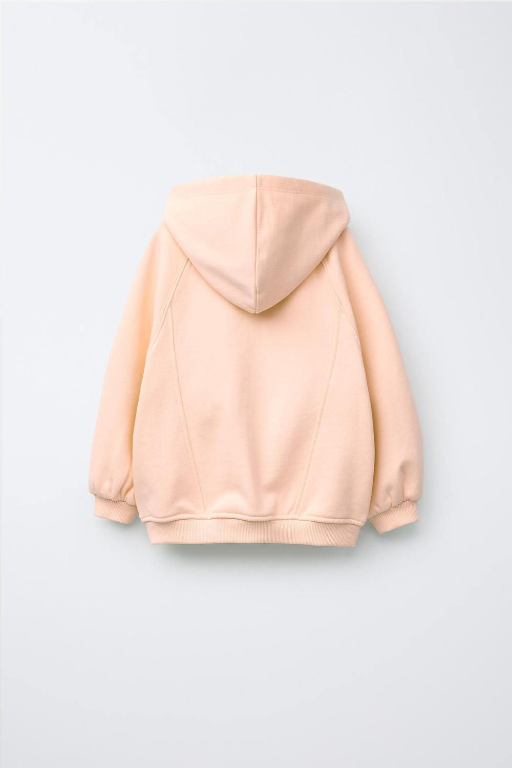 ZARA БАЗОВАЯ ХУДИ С ВЫШИВКОЙ И МОЛНИЕЙ, МАНДАРИНОВЫЙ