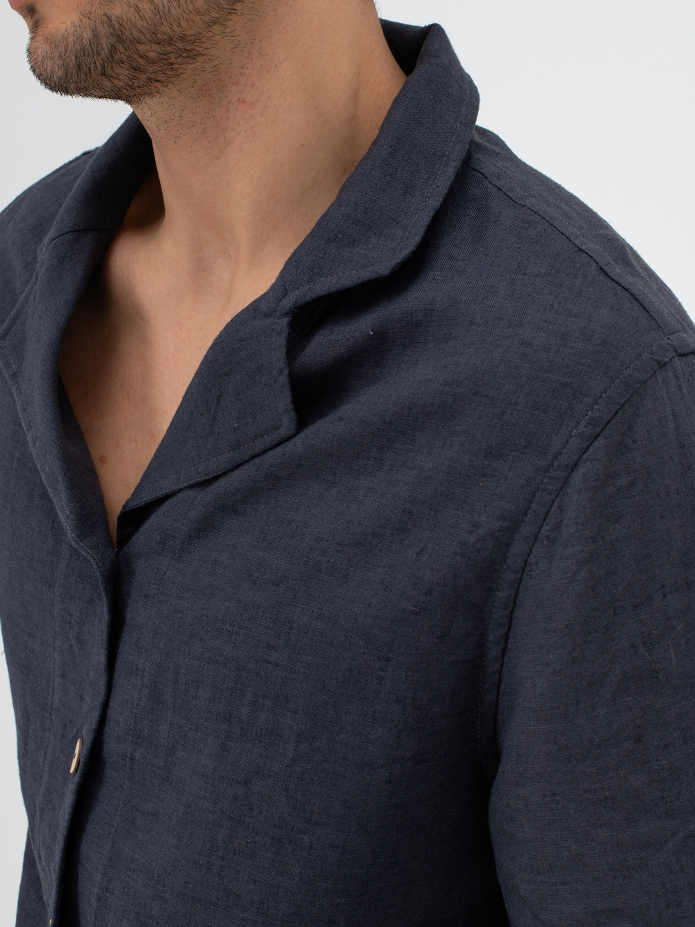 Костюм льняной с шортами. Графит