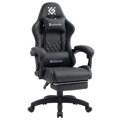 Кресло офисное Игровое кресло Bora Тем.серый,класс 4,PU,подножка DEFENDER (64024)