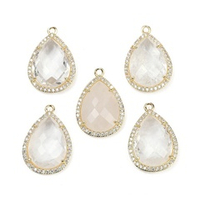 Подвеска Капля 24,5мм, кварц