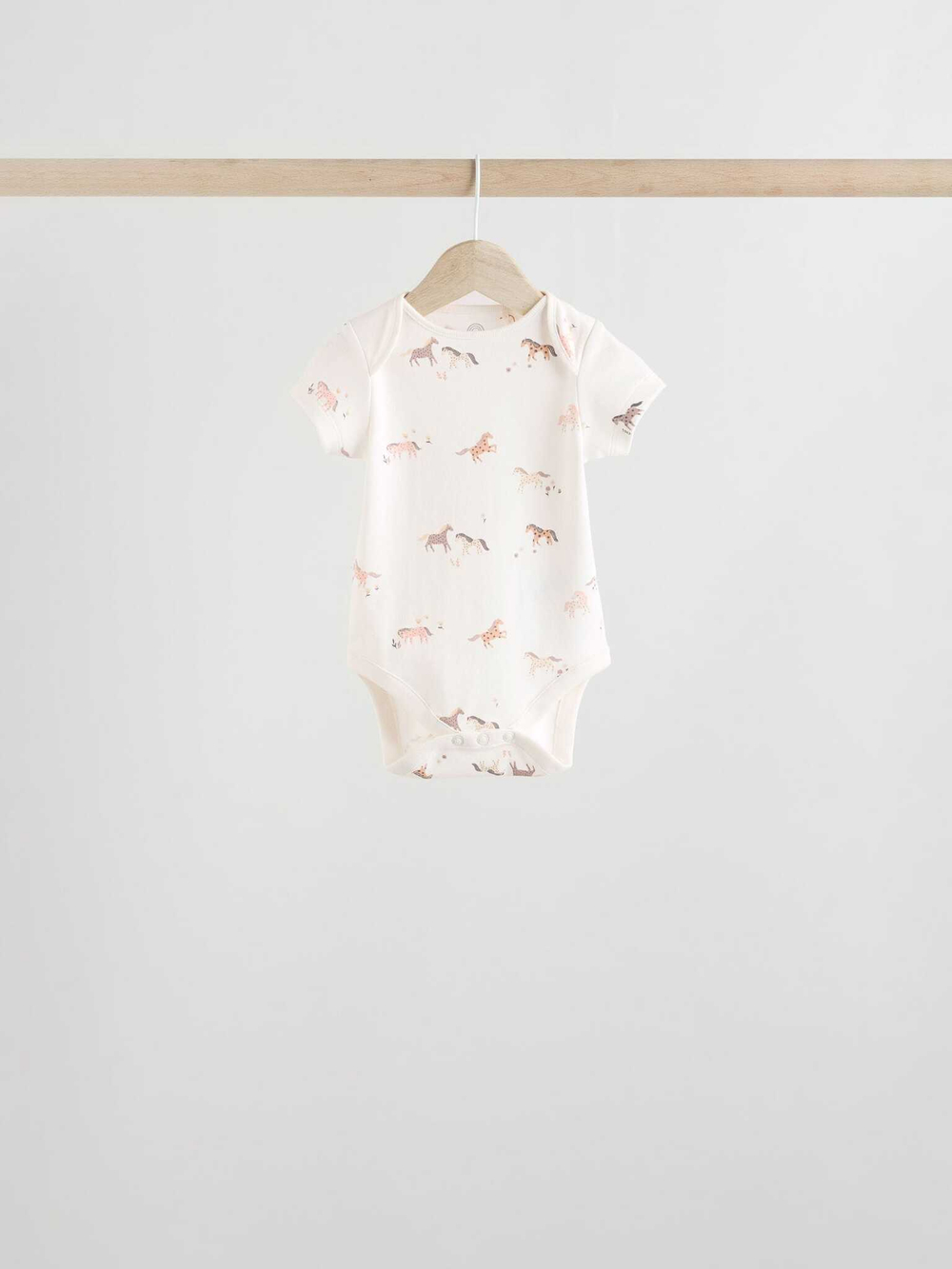 Боди с коротким рукавом для малышей Next E58-049, 5 шт., Молочный, Розовый, Бежевый