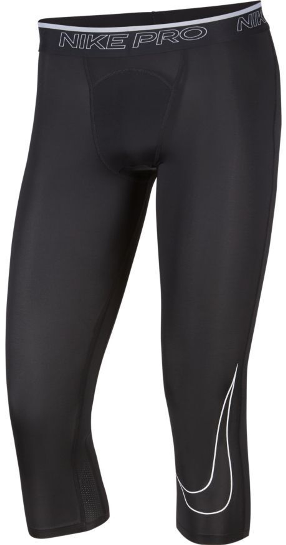 Мужские теннисные штаны Nike Pro Dri-Fit 3QT Tight M - black/white
