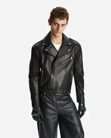 Куртка Biker из кожи наппа