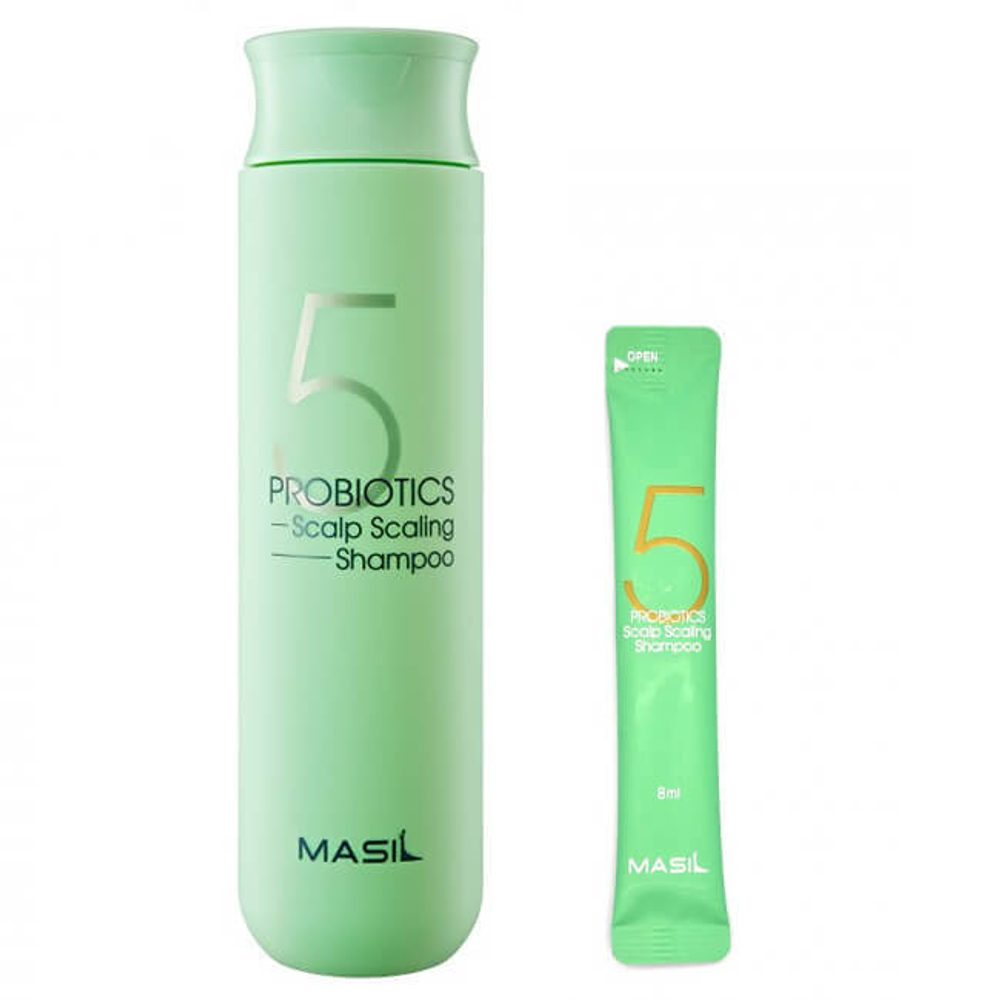 Глубокоочищающий шампунь с пробиотиками Masil 5 Probiotics Scalp Scaling Shampoo — 8 мл