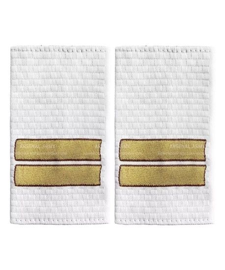 Фальшпогоны вышит. "Полиция МВД" нов\обр белые (Мл. Сержант)