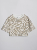 Футболка детская оверсайз укороченная базовая