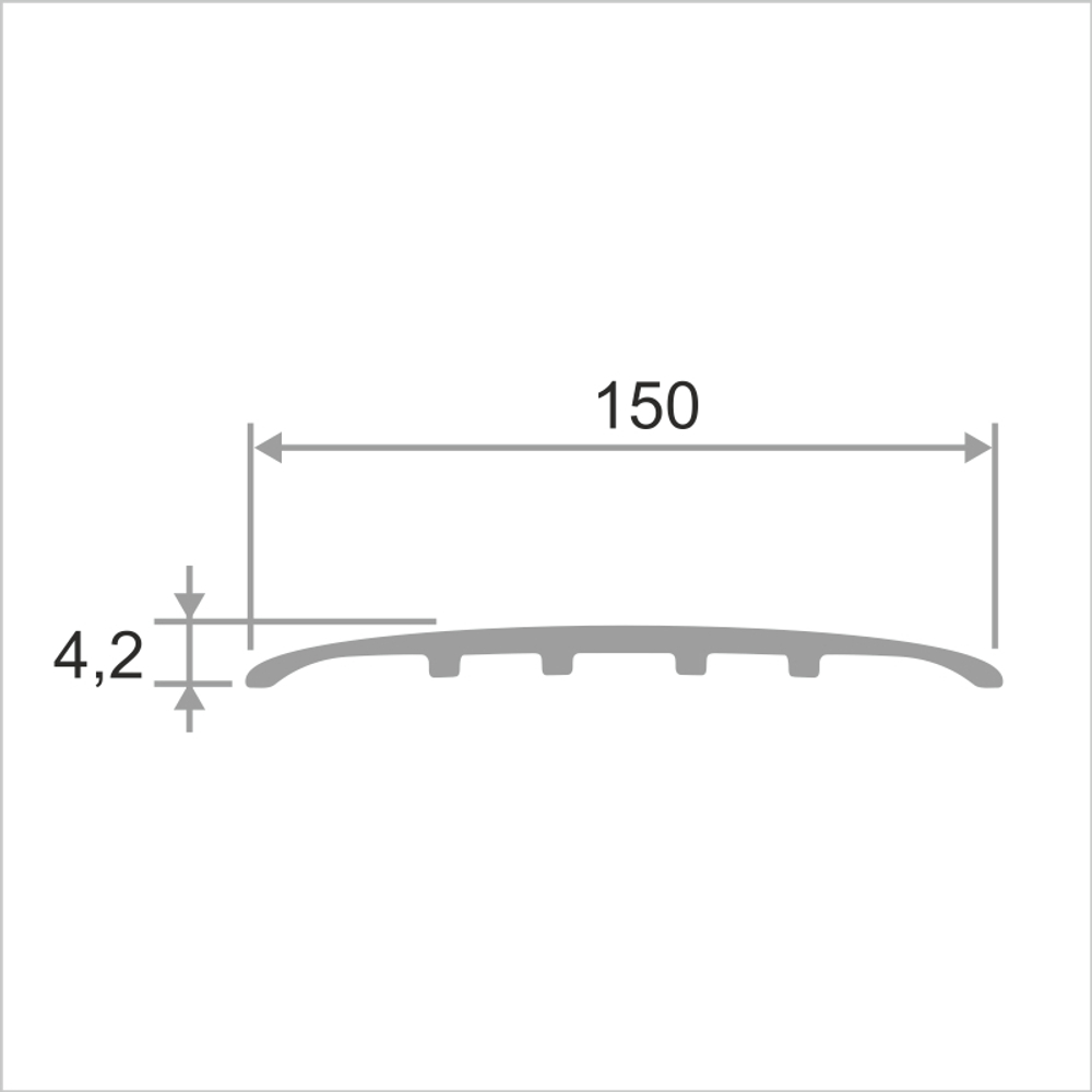 Алюминиевый порог для пола ПО-150 2700 мм