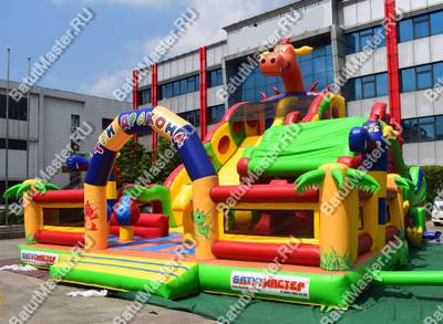 Большая надувная горка "Три дракона" 11*8*7 м