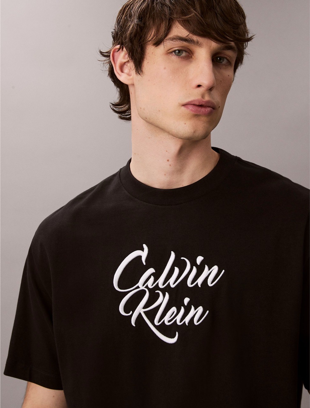 Футболка Calvin Klein Script Logo Graphic Relaxed Black