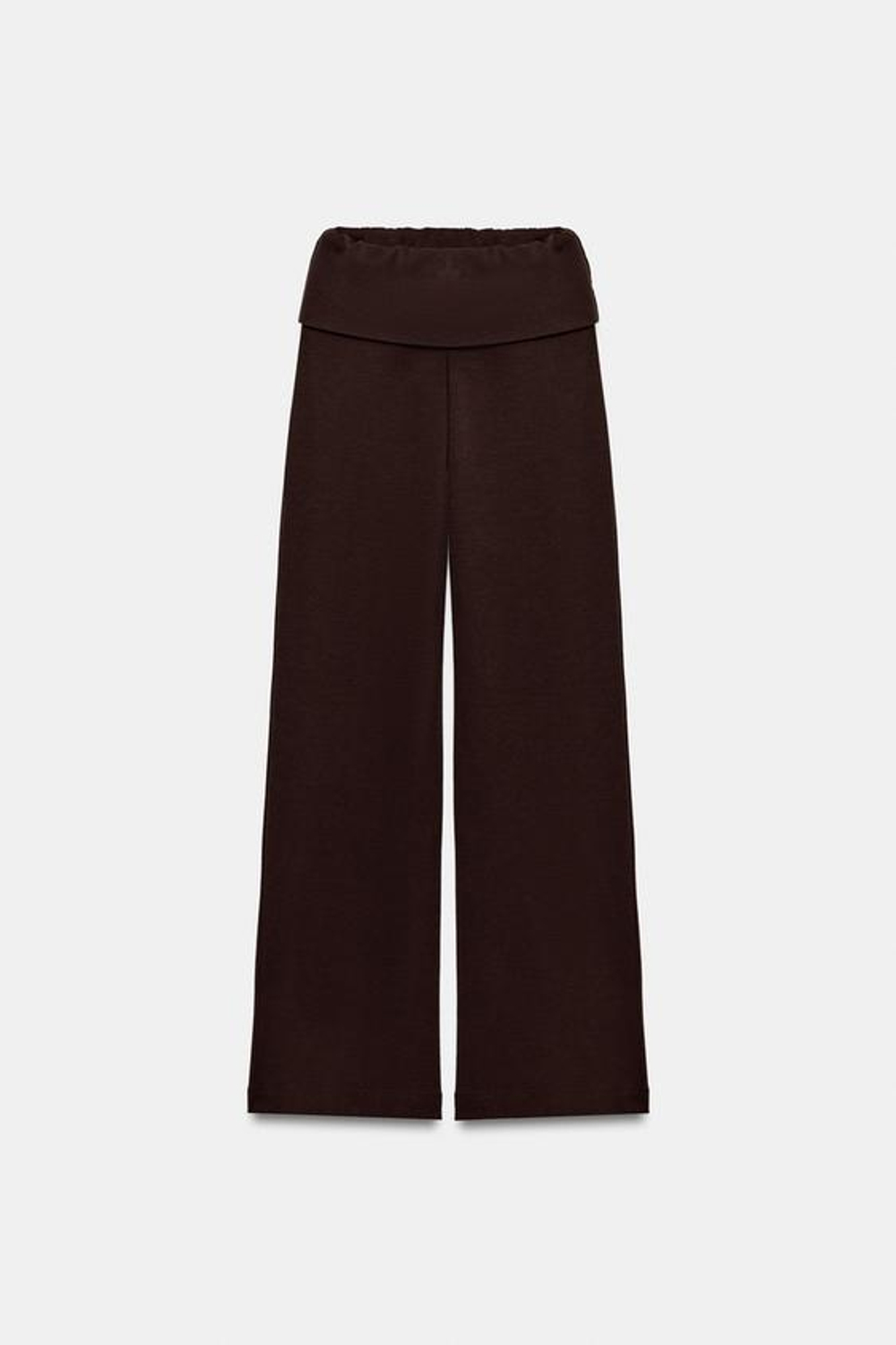 ZARA БРЮКИ ИЗ ТКАНИ ИНТЕРЛОК С ЭФФЕКТОМ ПОТЕРТОСТИ, КОРИЧНЕВЫЙ