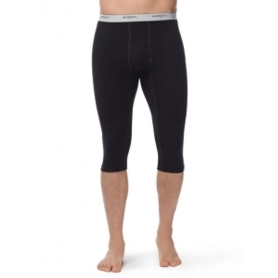 Термобелье мужское кальсоны Norveg  длинной 3/4 из шерсти мериноса 14CCM004, чёрные