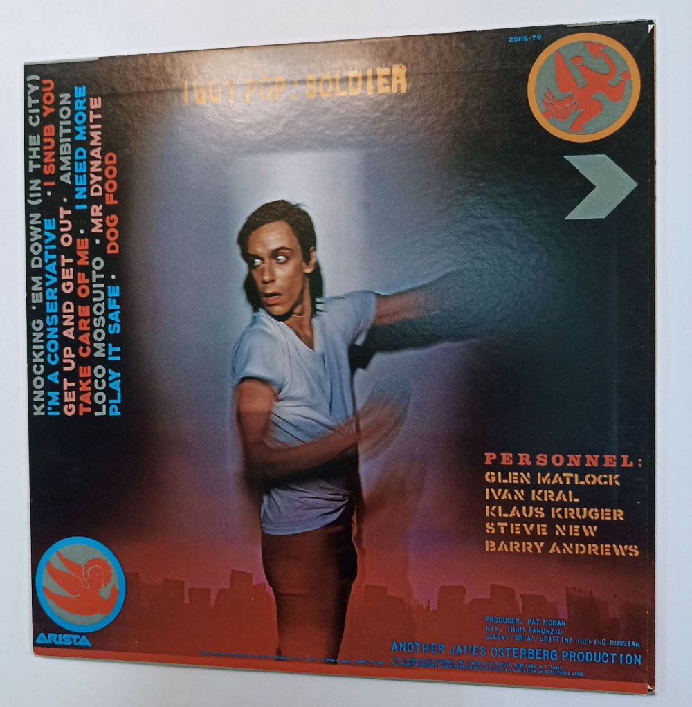Винтажная виниловая пластинка Iggy Pop Soldier (Japan Promo 1980)