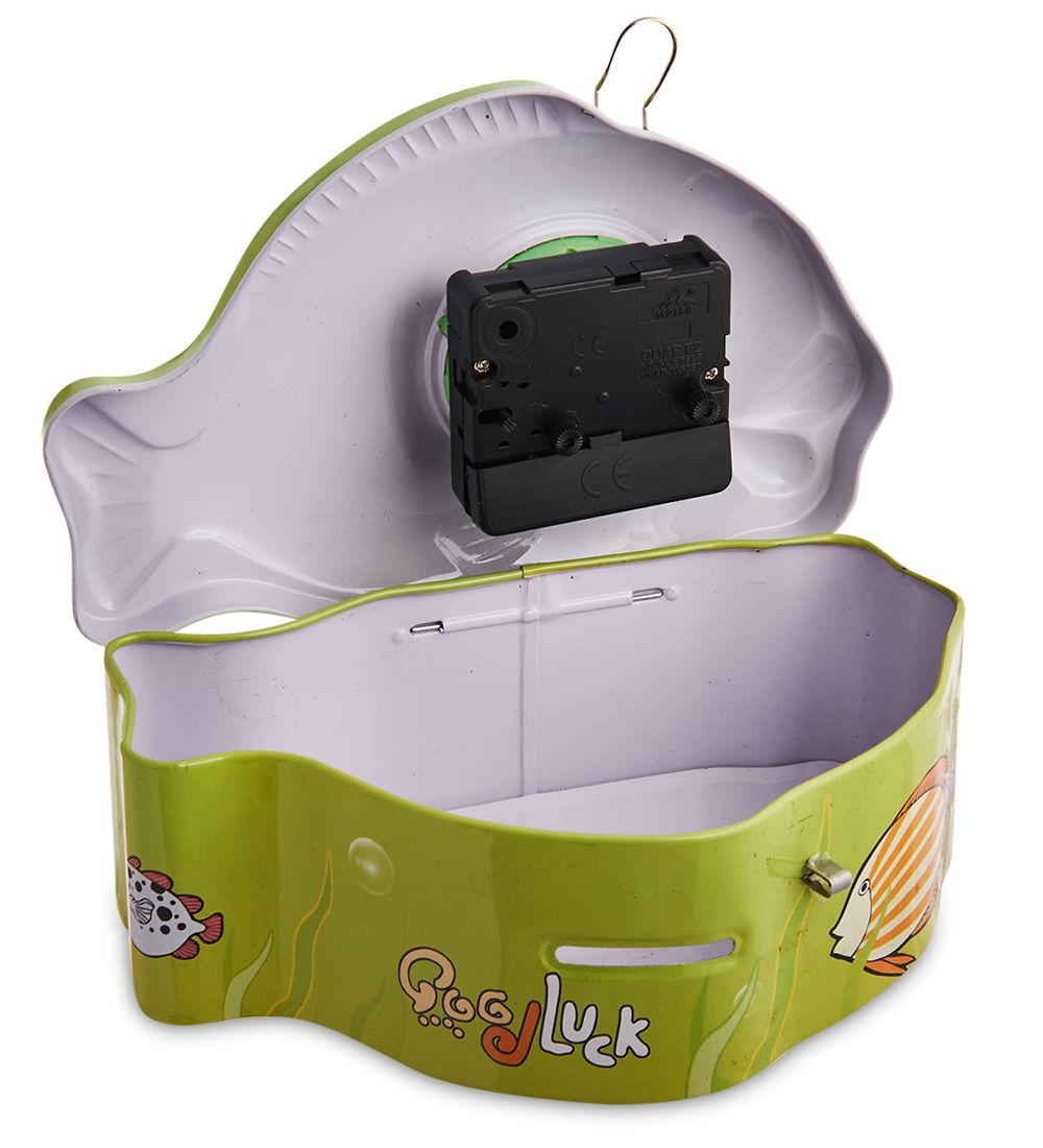 BX- 62/3 Метал. копилка с часами «Рыбка»