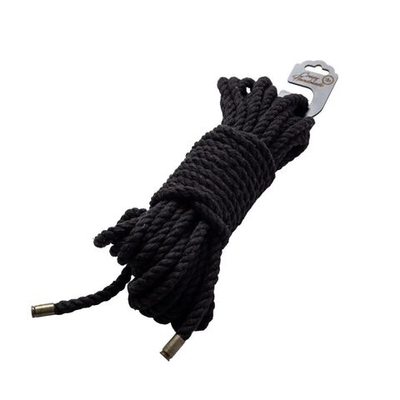 Черная хлопковая веревка для шибари - 15 м. (Цвет: черный)
