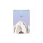 Блокнот А-5 греб. 80л. BRAUBERG, "Архитектура", клетка лак , жесткая подложка 114382