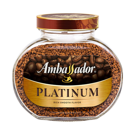 Кофе растворимый Ambassador Platinum, 95 г, стеклянная банка