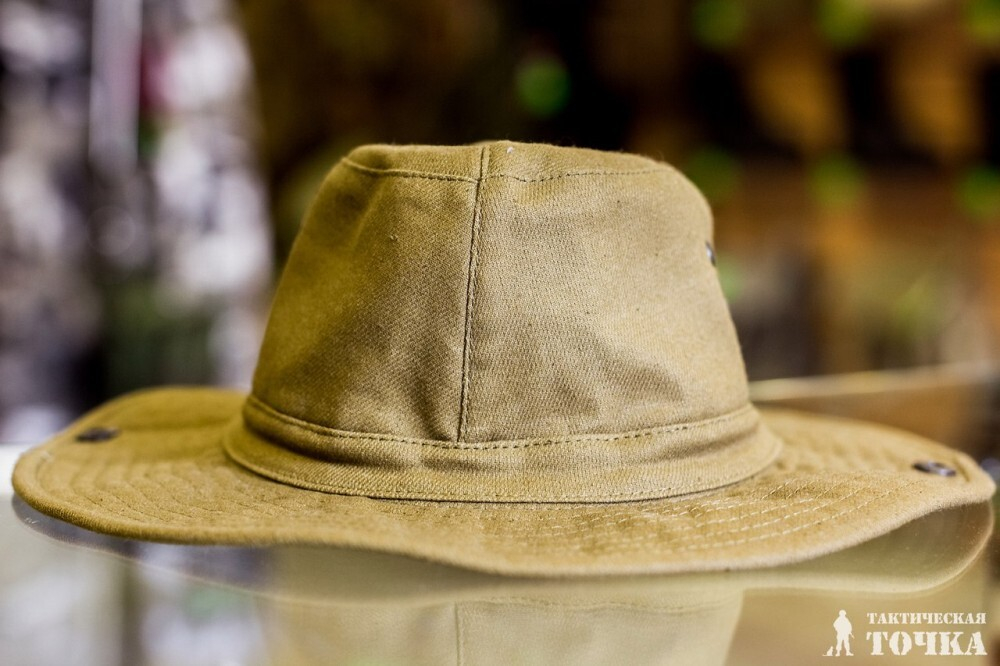 Панама с широкими полями хаки