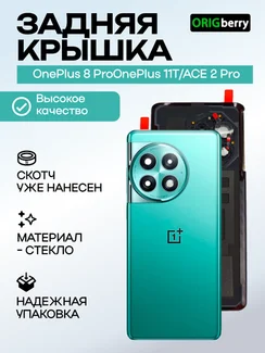 Задняя крышка для OnePlus 11T/ACE 2 Pro зеленая (Aurora Green)