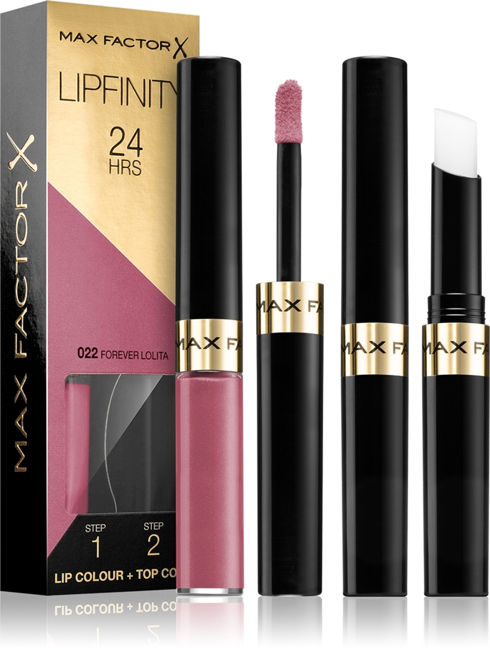 Max Factor Lipfinity Lip Colour - Помада для губ с бальзамом, стойкая. оттенок 022 Forever Lolita, 4 g