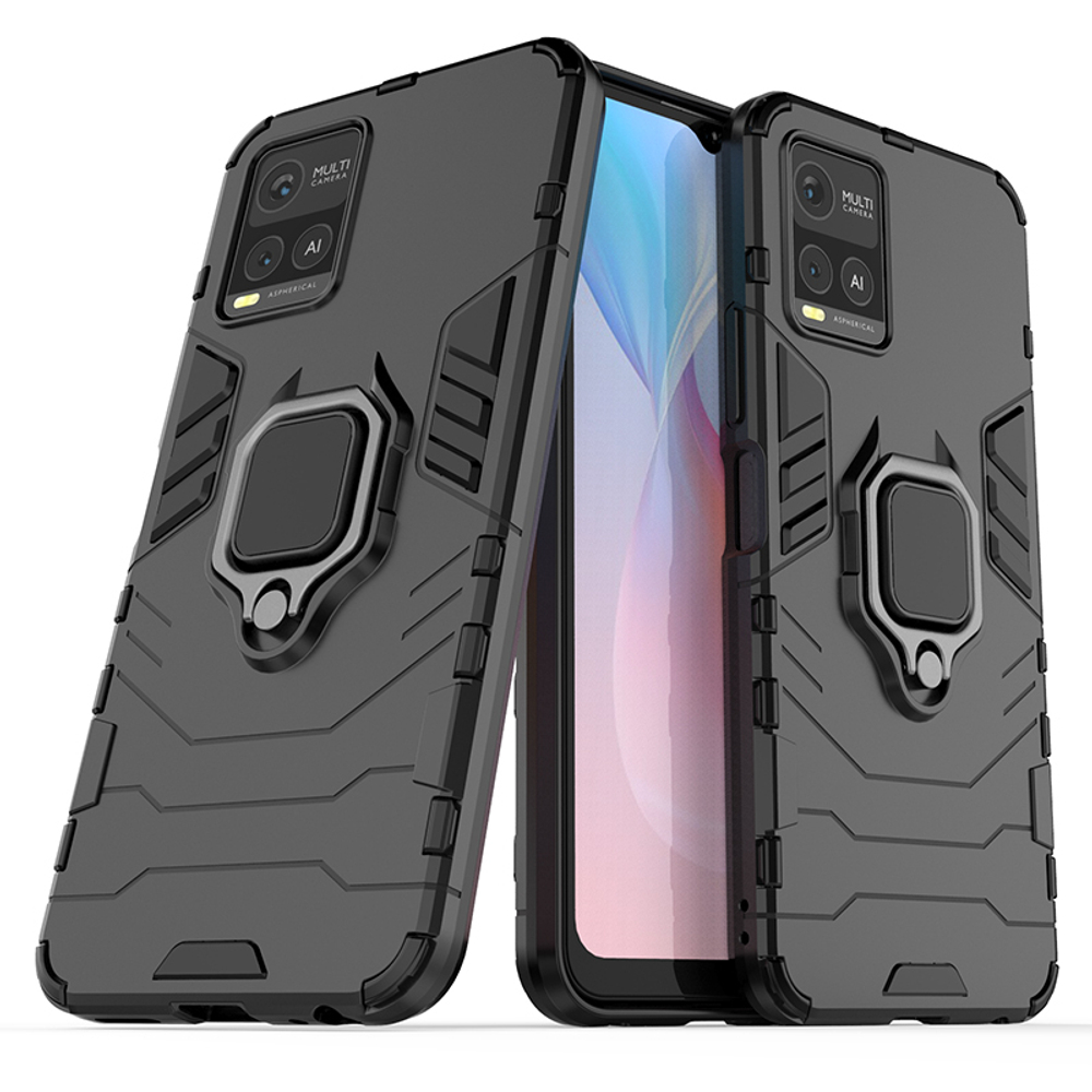 Противоударный чехол с кольцом Panther Case для Vivo Y21 / Y33s