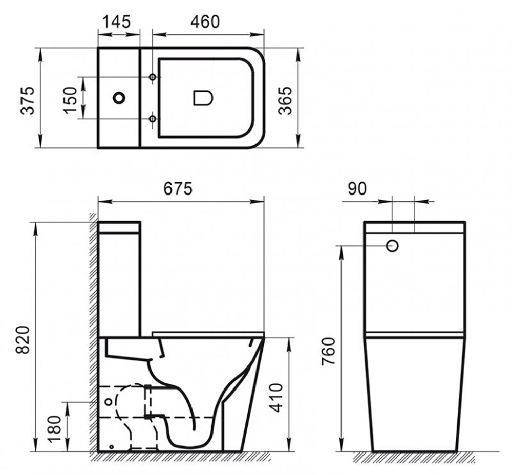Унитаз-компакт BelBagno Ardente-R безободковый BB02093CPR