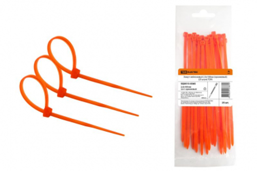 Стяжка нейлон. 4.8х300мм (оранжевый) (25 штук) TDM