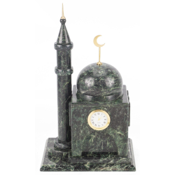 Часы "Мечеть" малая змеевик 200х150х345 мм 5500 гр.  R118965