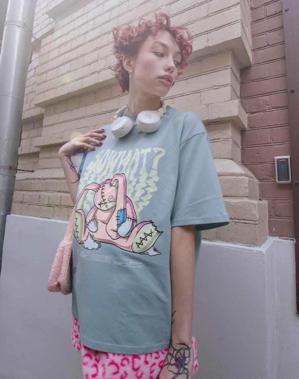 Футболка SoWhat? Rabbit Голубая