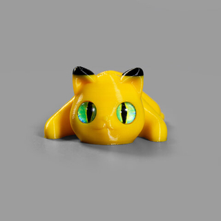 Мини котёнок пятнистые ушки, игрушка антистресс, 10 см., желтый с чёрным