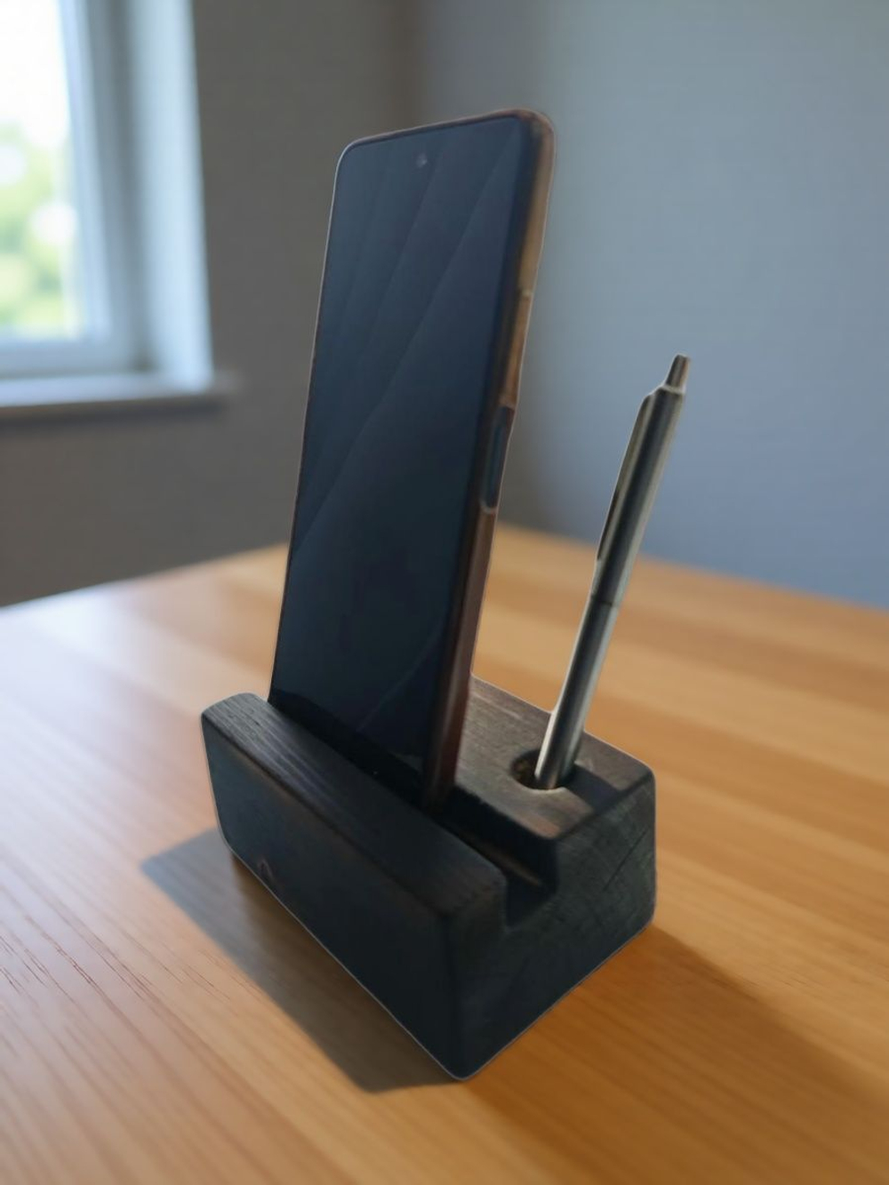 Подставка настольная для визиток,заметок,ручки из натурального дерева