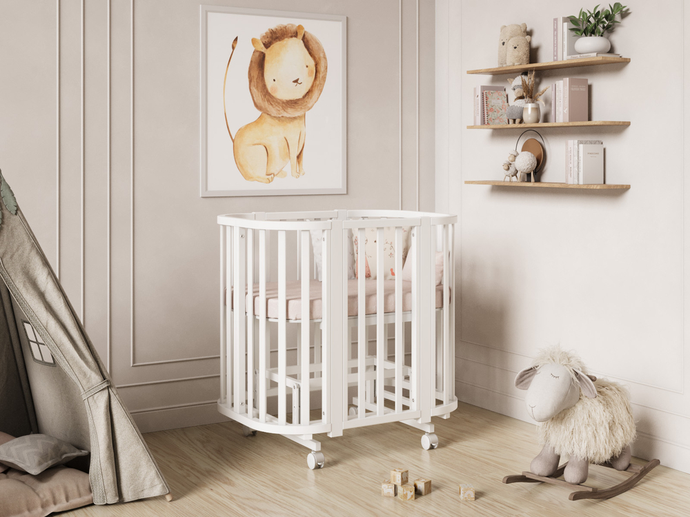 Кроватка детская Incanto Nova Lux c наклоном дна цвет белый