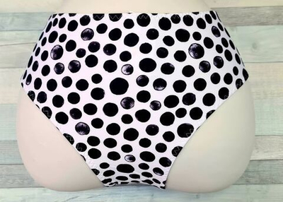 Плавки-слипы в горох (Размер: S) (Цвет: черный с белым)