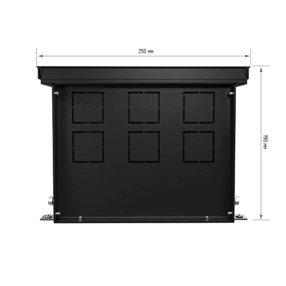 Конвектор внутрипольный Royal Thermo ATRIUM 190/250/2800 2294 Вт черный