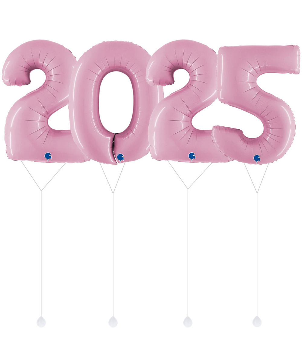 Набор цифр "2025 в нежно-розовом цвете" 102 см 4 шт