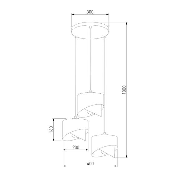 Подвесная люстра TK Lighting 4876 Grant Black